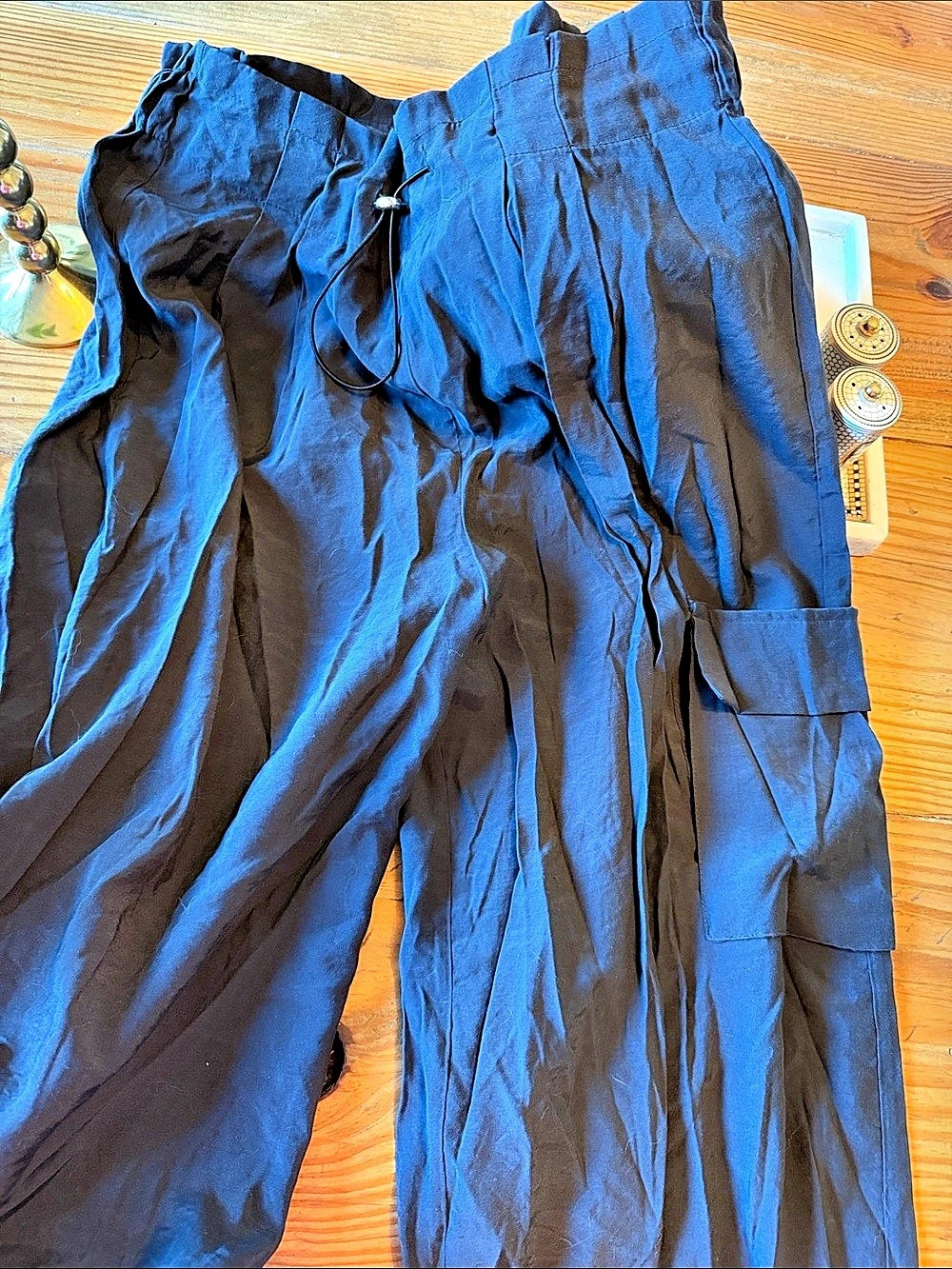 Anthropologie Cargo Jogger Pants Blue Size Small Like New